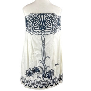 Lilly Pulitzer Strapless Dress in Navy and White